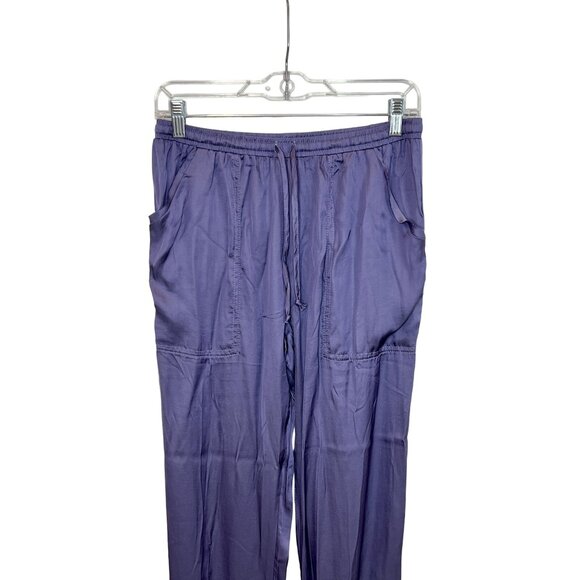 Olivaceous Purple Satin Cargo Jogger Pants with Pockets NWT - Size M - Picture 10 of 10